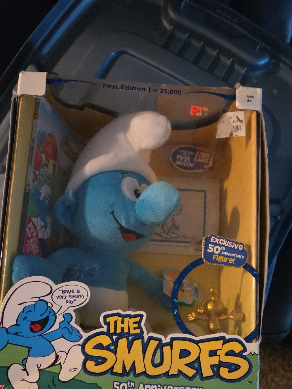 The Smurfs 50th Anniversary Blue Plush Collector Figure - White Hat